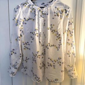 Talbots blouse - L - White - Floral